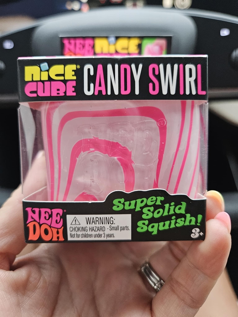Nice Cube Candy Swirl Pink Super Solid Squish by
